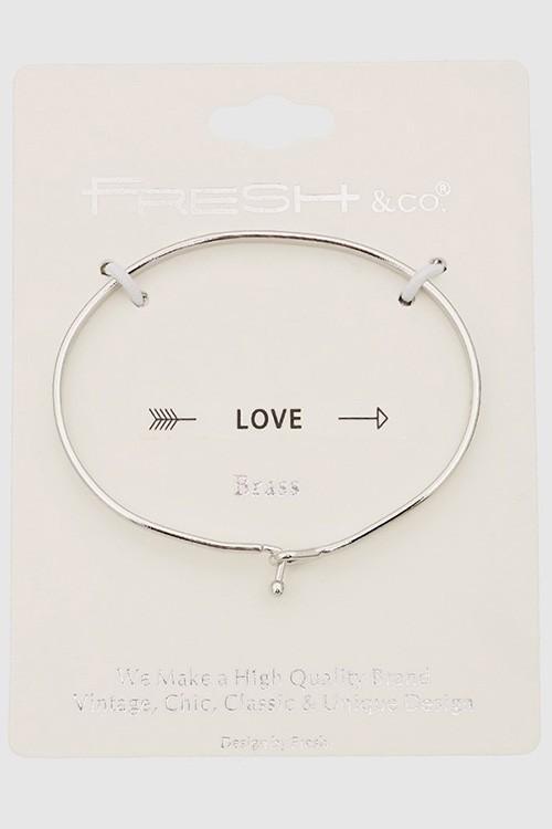 "Love" Bracelet Gold or Silver-Bracelets-NicholeMadison-Nichole Madison Boutique - Morgantown, Indiana