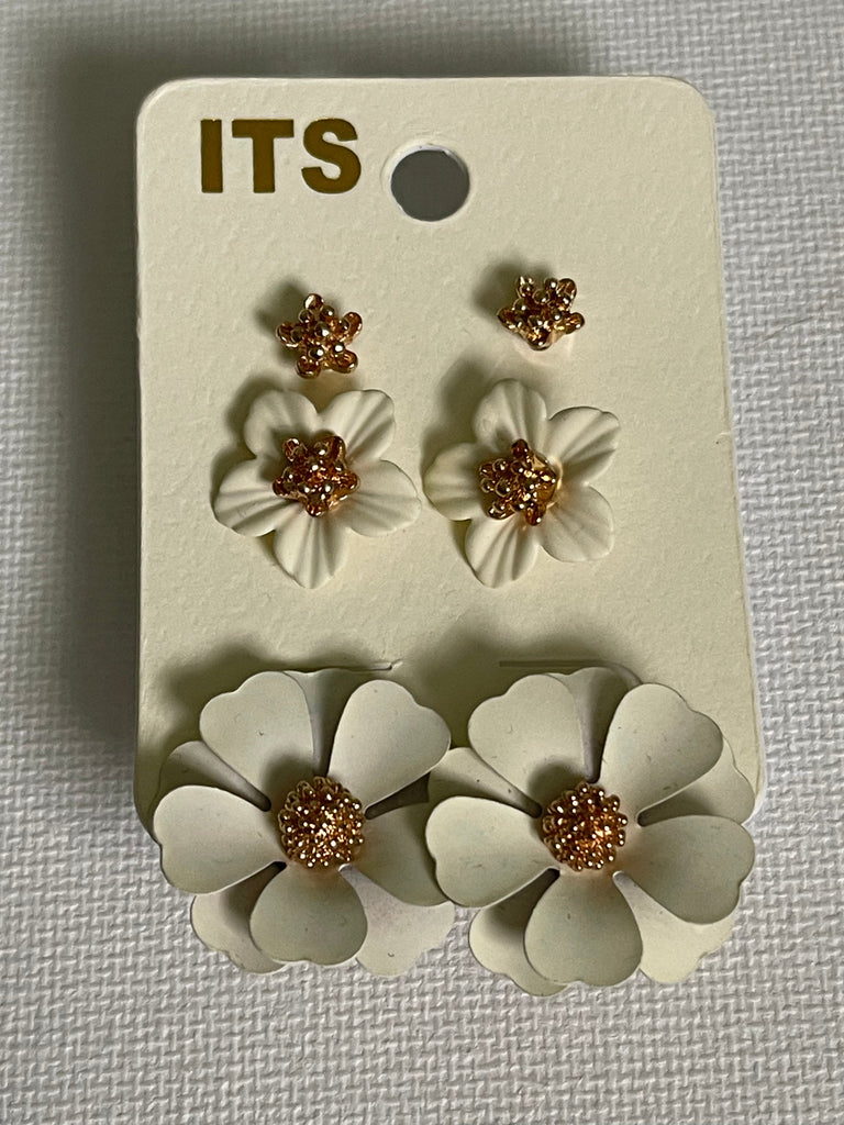 Maylee 3 piece Blooming Flower Earrings-Earrings-NicholeMadison-Nichole Madison Boutique - Morgantown, Indiana