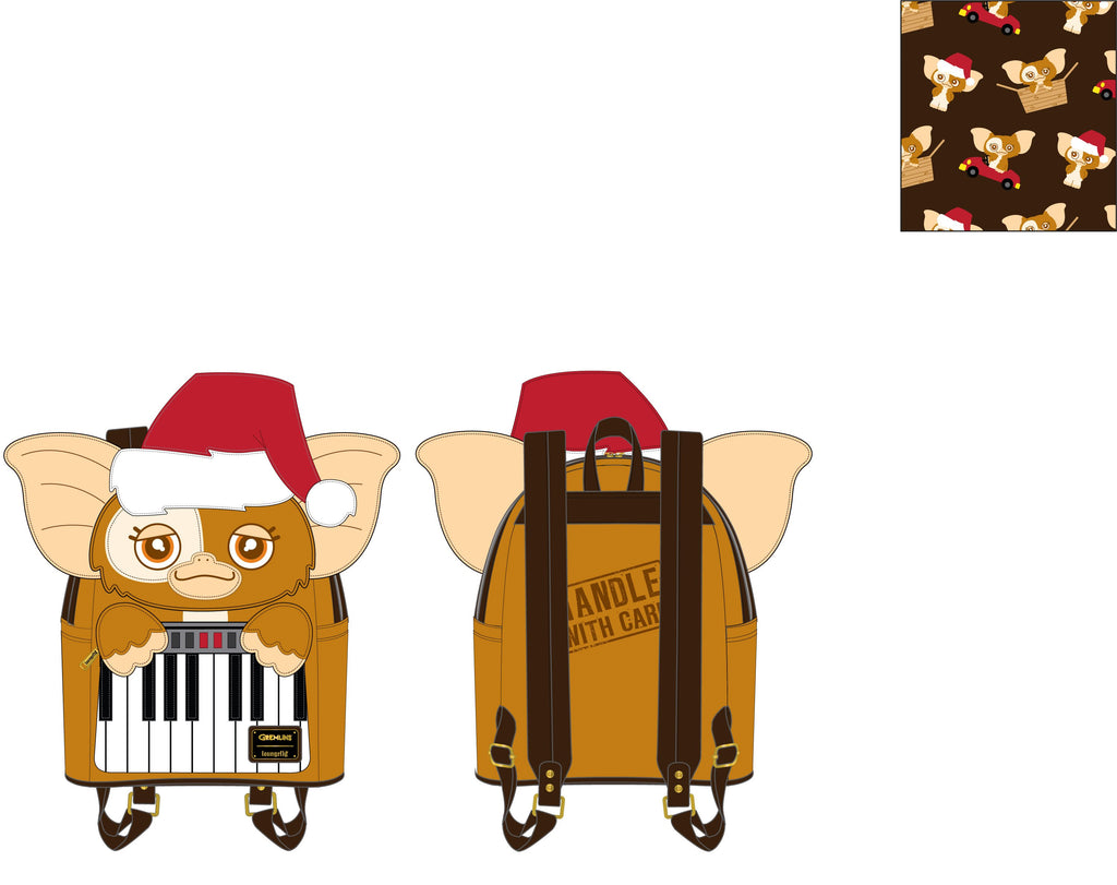 Loungefly Gremlins Gizmo Holiday Cosplay with Removable Hat Minibackpack-Backpack-NicholeMadison-Nichole Madison Boutique - Morgantown, Indiana