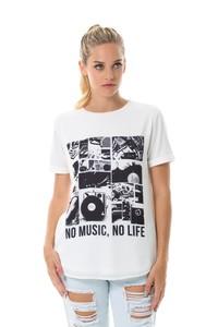No Music No Life-Graphic Tee-NicholeMadison-Nichole Madison Boutique - Morgantown, Indiana