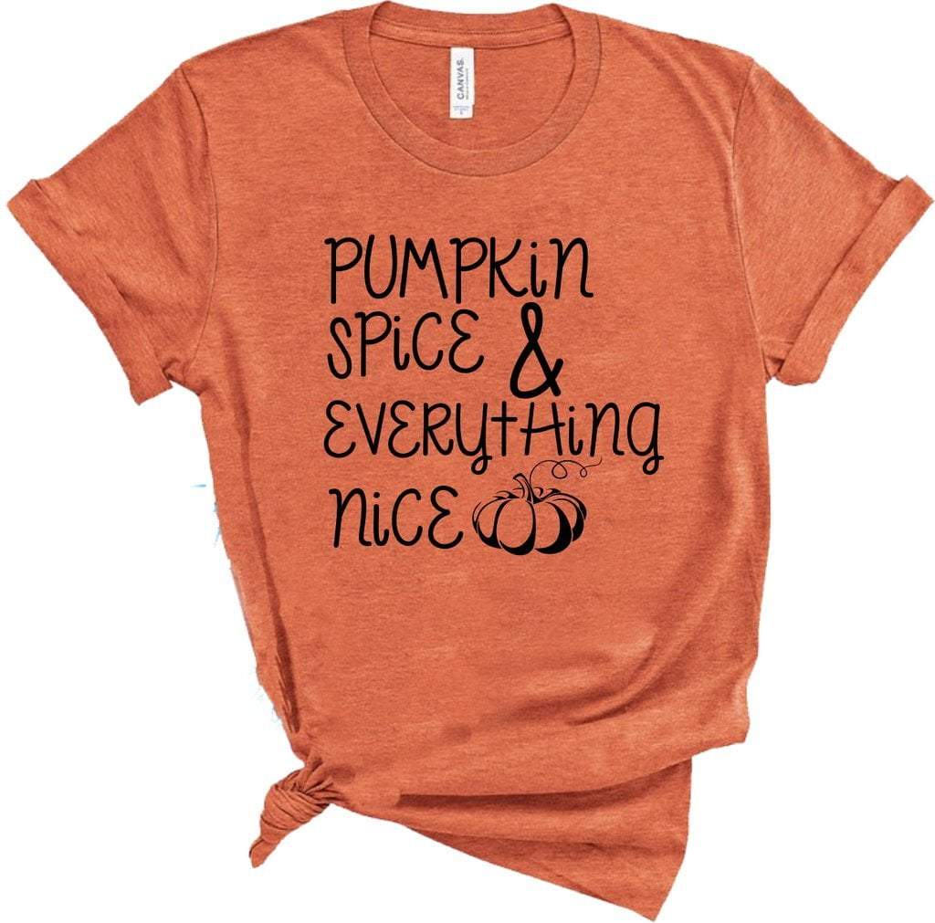 Pumpkin Spice & Everything Nice Tee-Graphic Tee-NicholeMadison-Nichole Madison Boutique - Morgantown, Indiana