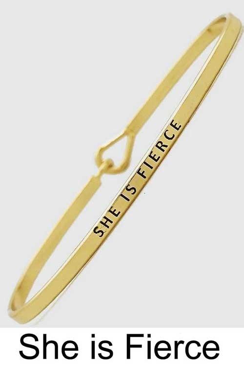 She is Fierce Gold Bracelet-NicholeMadison-Nichole Madison Boutique - Morgantown, Indiana