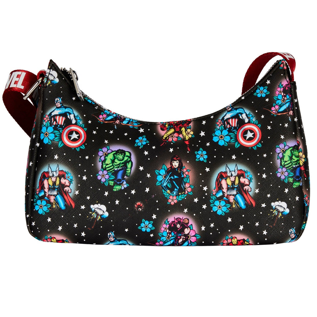 Loungefly Marvel Avengers Tattoo Shoulder Bag-Shoulder Bag-NicholeMadison-Nichole Madison Boutique - Morgantown, Indiana