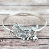 Silver Rhinestone Horse Bracelet-NicholeMadison-Nichole Madison Boutique - Morgantown, Indiana