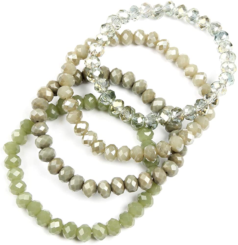 Sparkly Olive Beaded Stackable Bracelets-NicholeMadison-Nichole Madison Boutique - Morgantown, Indiana