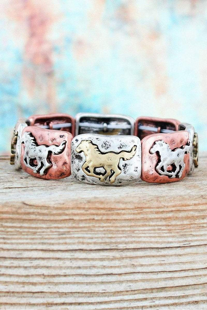 Square Multi-Colored Horse Bracelet-NicholeMadison-Nichole Madison Boutique - Morgantown, Indiana