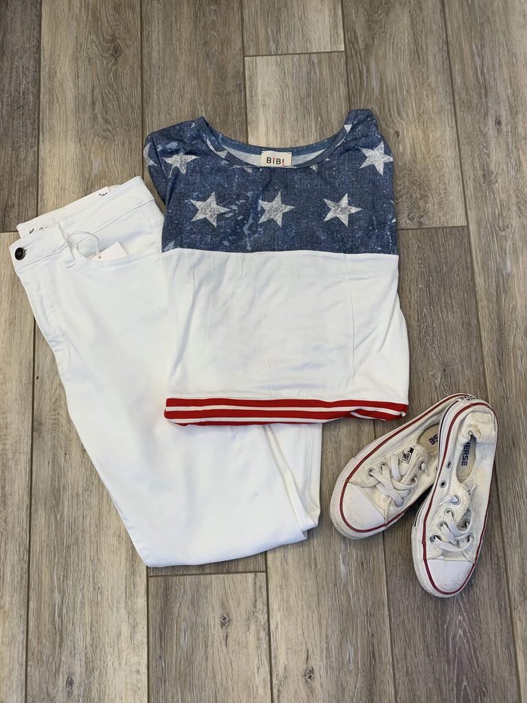 Stars and Stripes Short Sleeve T-NicholeMadison-Nichole Madison Boutique - Morgantown, Indiana