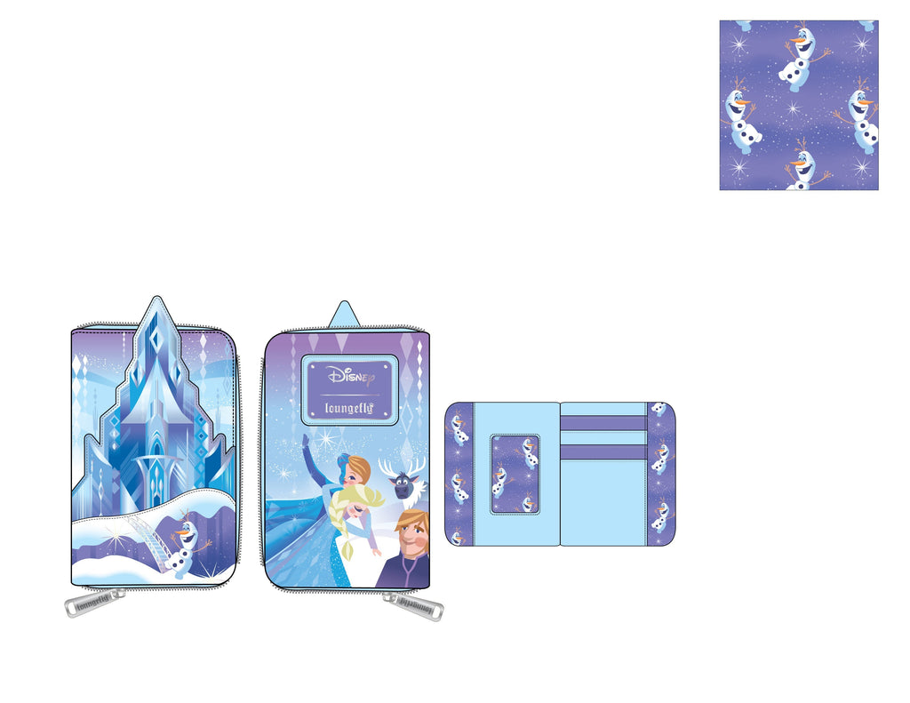 Loungefly Disney Frozen Princess Castle Zip Around Wallet-Wallet-NicholeMadison-Nichole Madison Boutique - Morgantown, Indiana